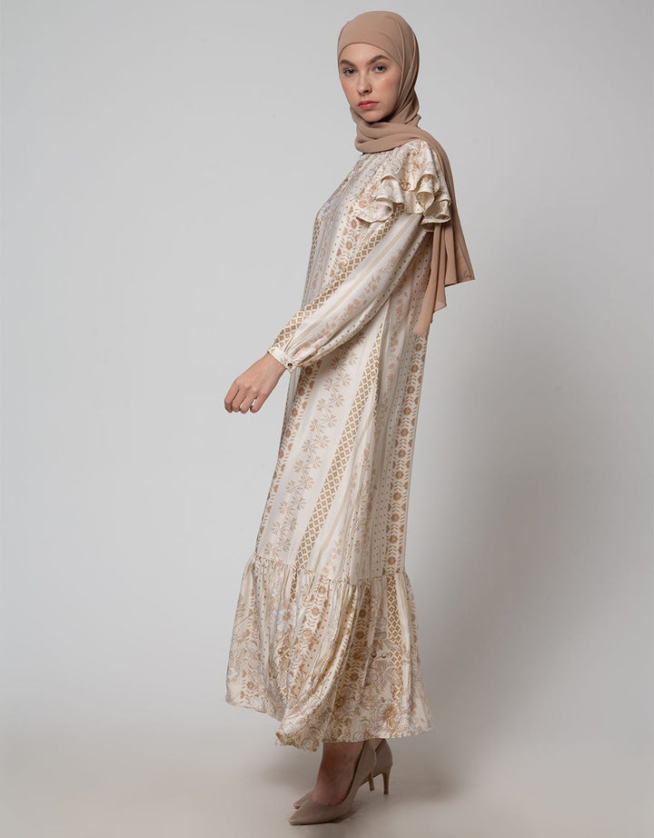 Annisa Gamis With Double Ruffle On Shoulder