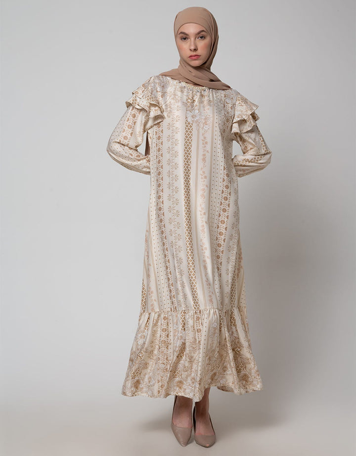 Annisa Gamis With Double Ruffle On Shoulder