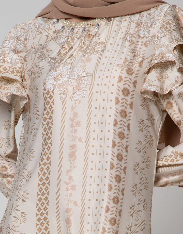 Annisa Gamis With Double Ruffle On Shoulder