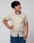 Nevada Short Sleeve Shirt Slub Koko Casual  Fullprint W/ Pocket