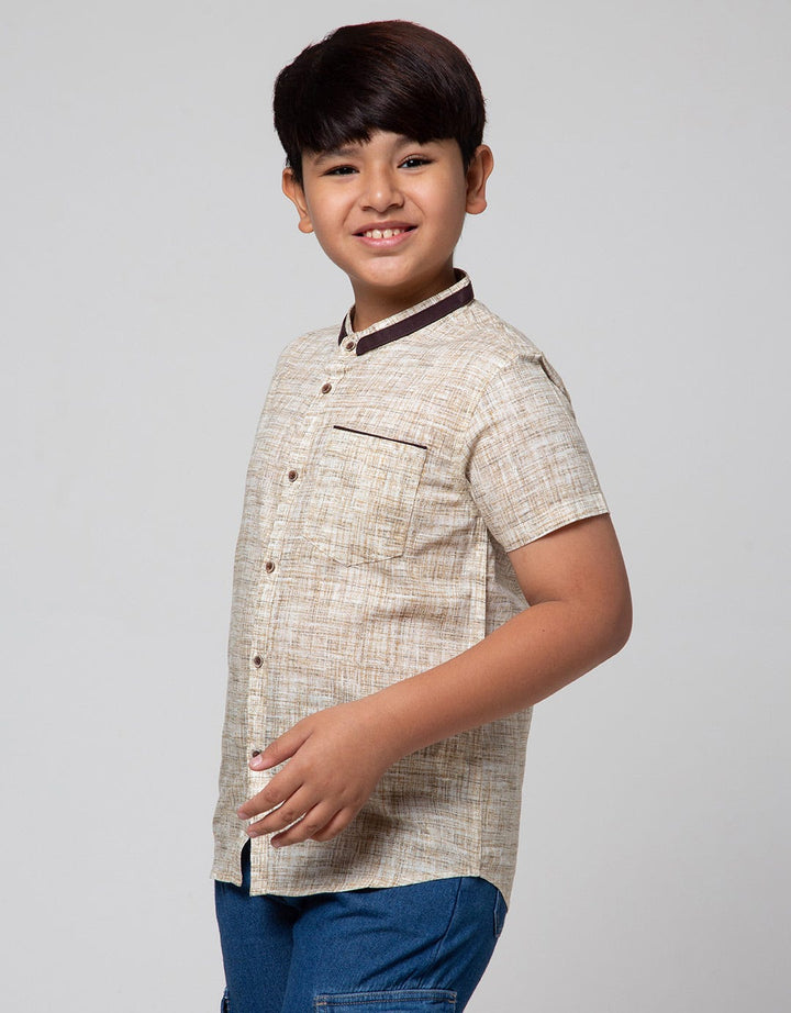 Nevada Short Sleeve Shirt Slub Koko Casual  Fullprint W/ Pocket