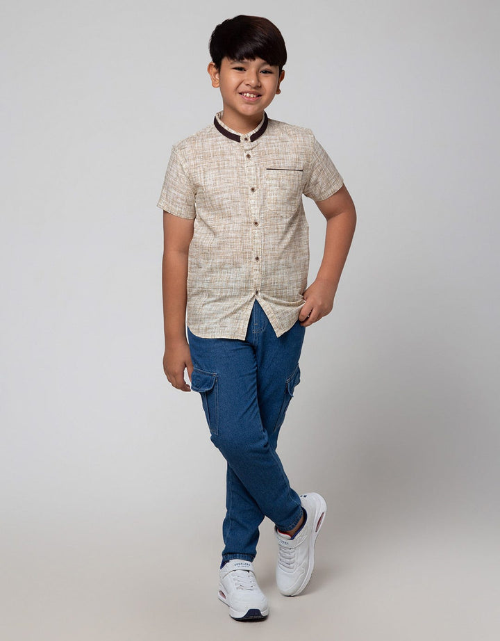 Nevada Short Sleeve Shirt Slub Koko Casual  Fullprint W/ Pocket
