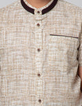 Nevada Short Sleeve Shirt Slub Koko Casual  Fullprint W/ Pocket