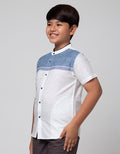 Nevada Short Sleeve Shirt Slub Koko Casual Bahu Fullprint