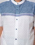 Nevada Short Sleeve Shirt Slub Koko Casual Bahu Fullprint
