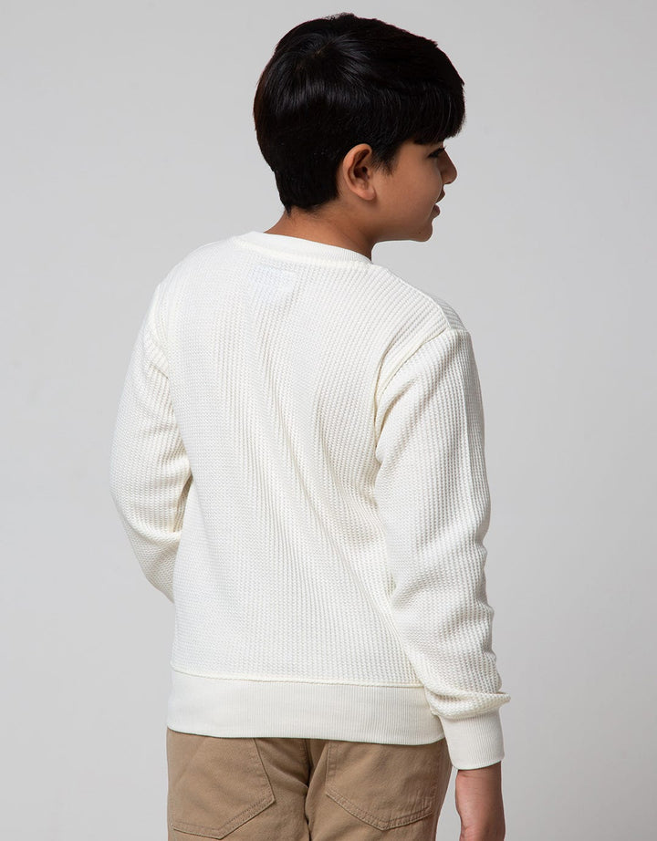 Nevada Sweater Non Hoodie Textured Rib Waffle