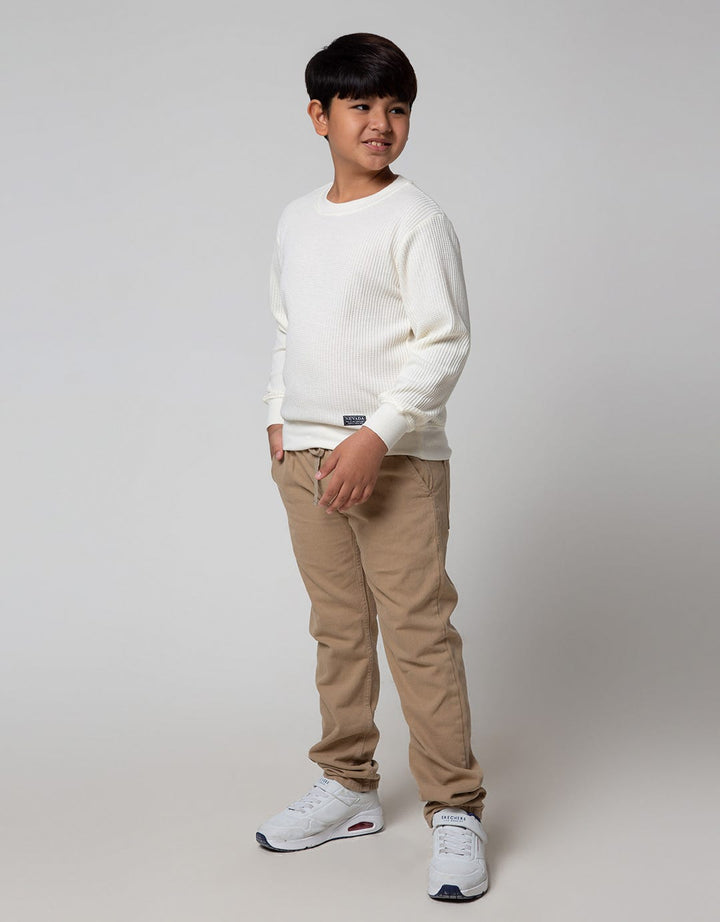 Nevada Sweater Non Hoodie Textured Rib Waffle