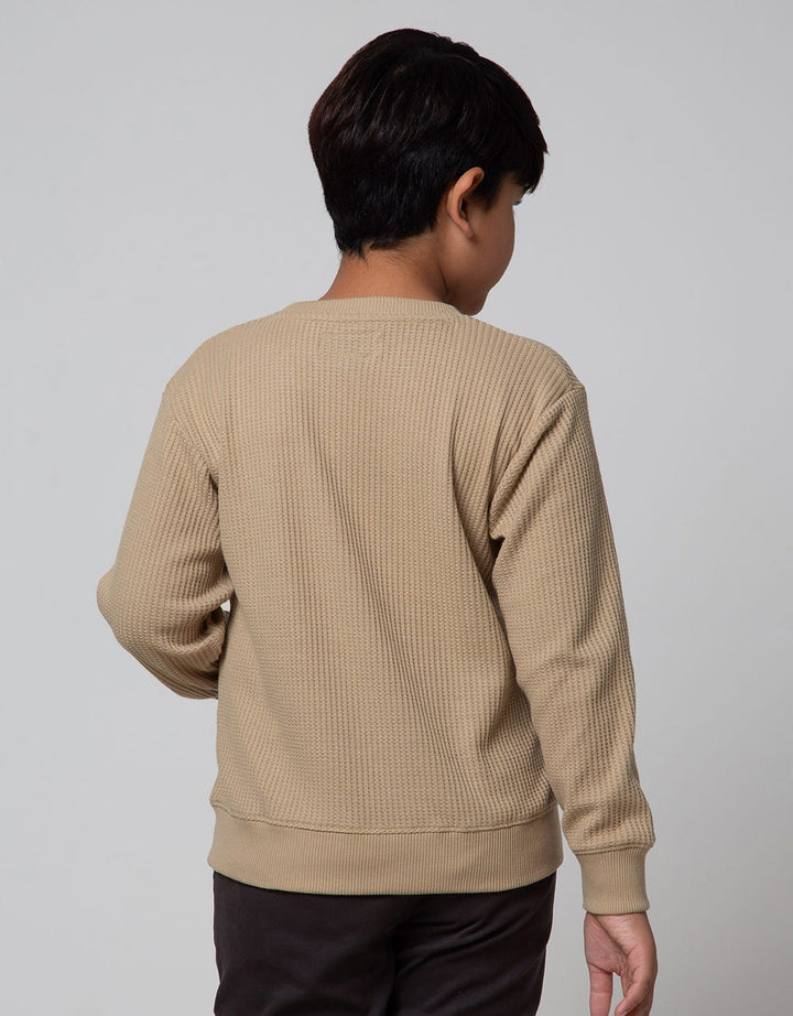Nevada Sweater Non Hoodie Textured Rib Waffle Solid