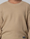 Nevada Sweater Non Hoodie Textured Rib Waffle Solid