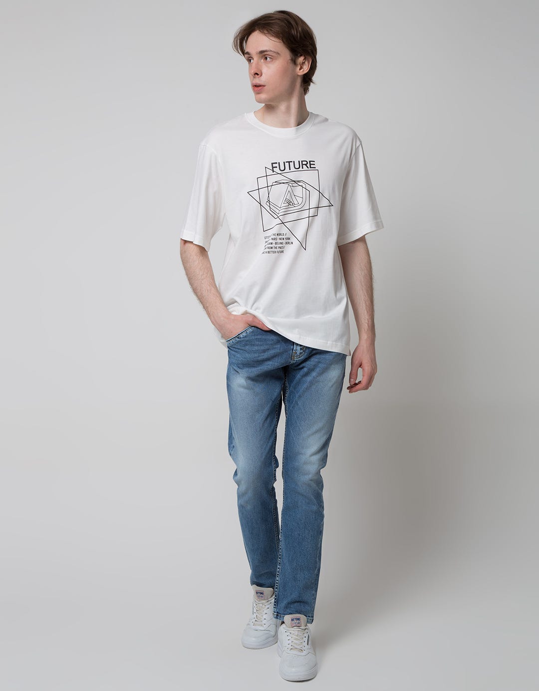 American Jeans Short Sleeve T-Shirt Oversized Future Puff Print