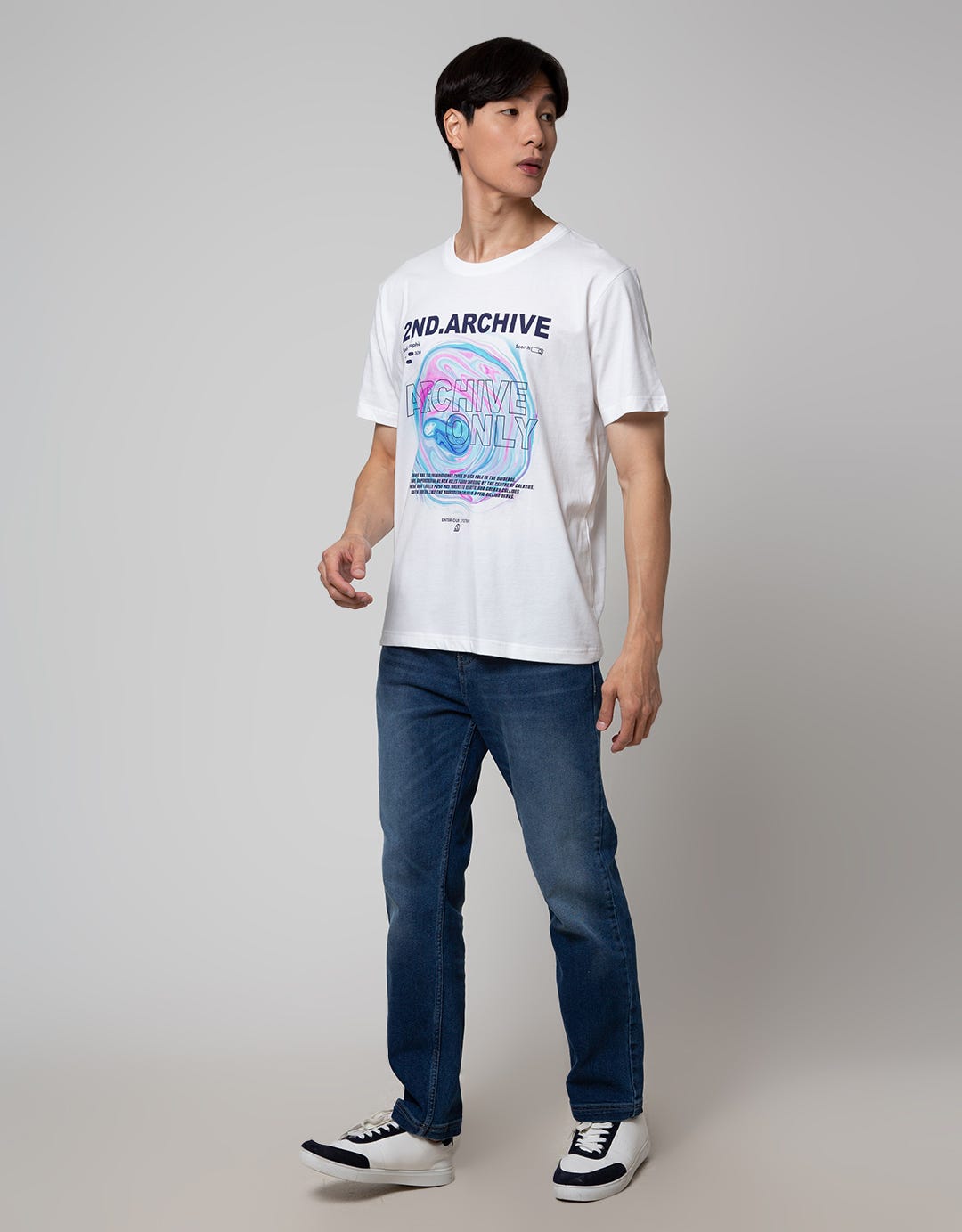 American Jeans Short Sleeve T-Shirt Archive Front Print