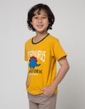 Little M Short Sleeve T-Shirt Stegosaurus Rib Leher Manset