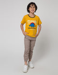 Little M Short Sleeve T-Shirt Stegosaurus Rib Leher Manset