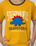 Little M Short Sleeve T-Shirt Stegosaurus Rib Leher Manset