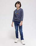 Little M Sweatshirt Dino Cucuk Lengan