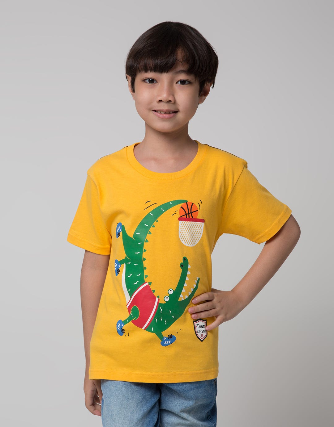 Little M Croco Print Boys T-Shirt