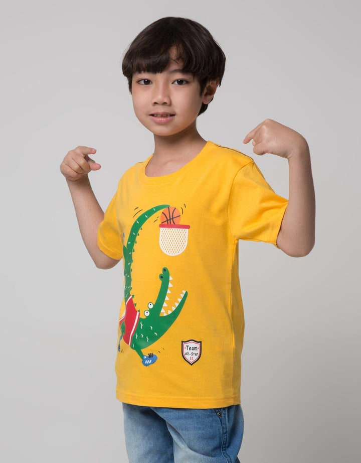 Little M Croco Print Boys T-Shirt