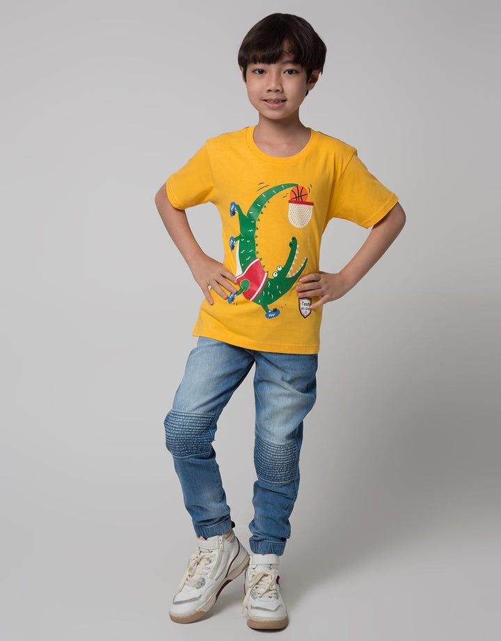 Little M Croco Print Boys T-Shirt