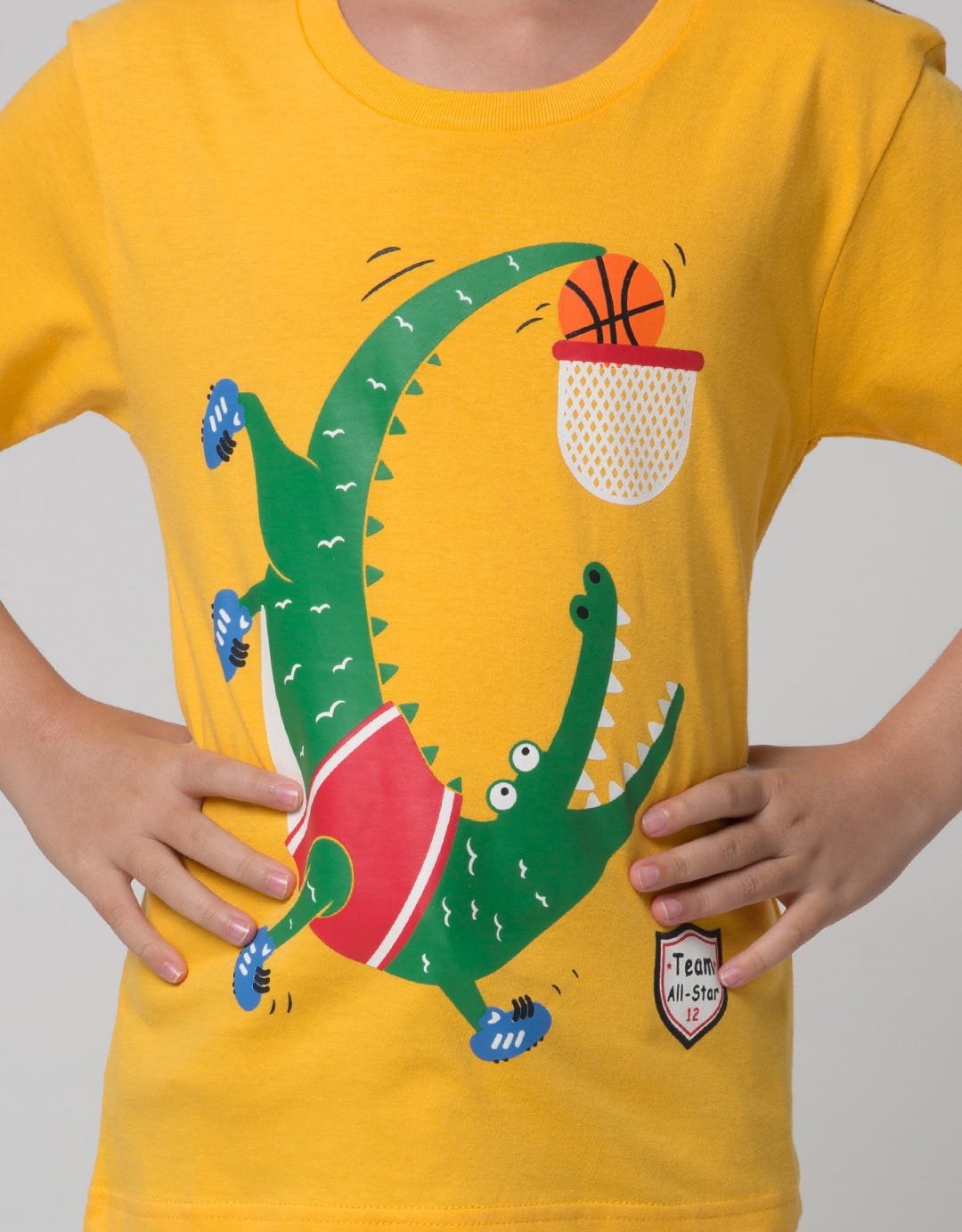 Little M Croco Print Boys T-Shirt