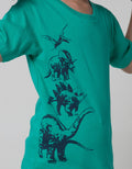 Little M Dino Print Kaos Anak Laki-laki