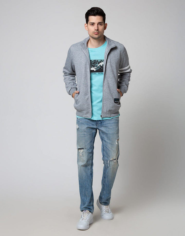 American Jeans Jacket Bomber Double Strap One Side Sleeve