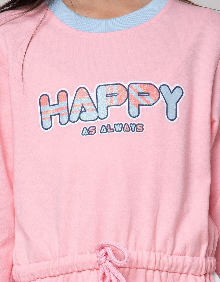Nevada Sport Happy Print Midi Dress Anak Perempuan