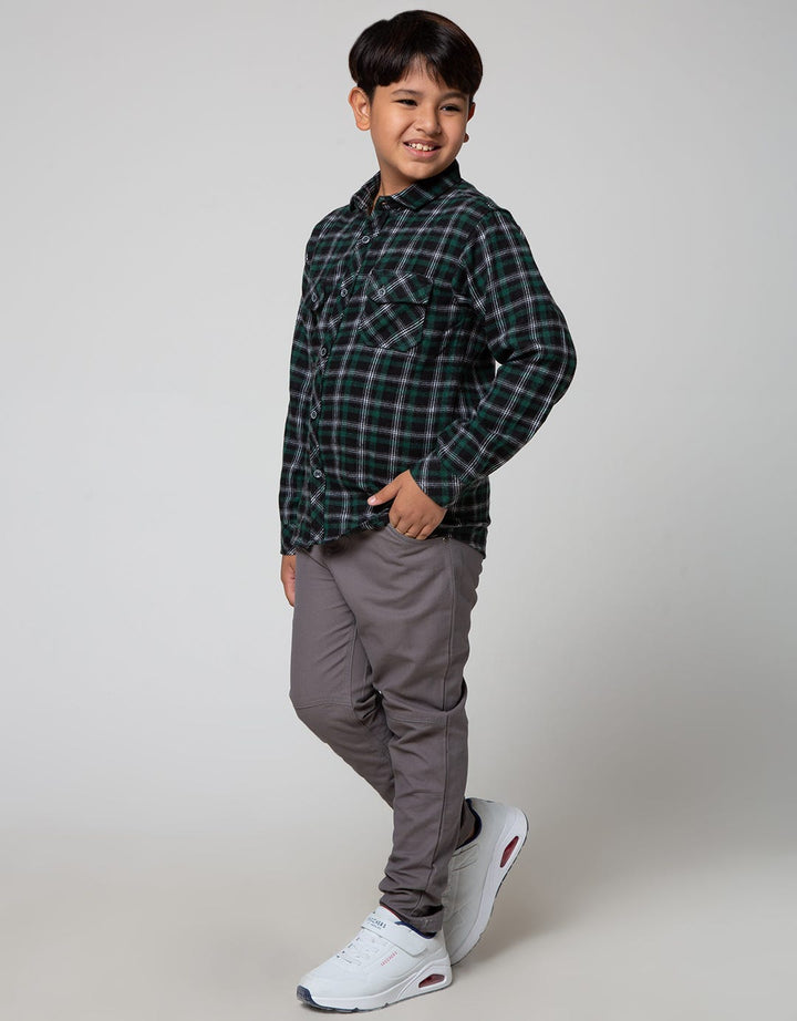 Aero Long Sleeve Square Flannel Shirt