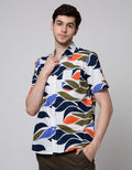 Walrus Leave Abstract Kemeja Print Pria