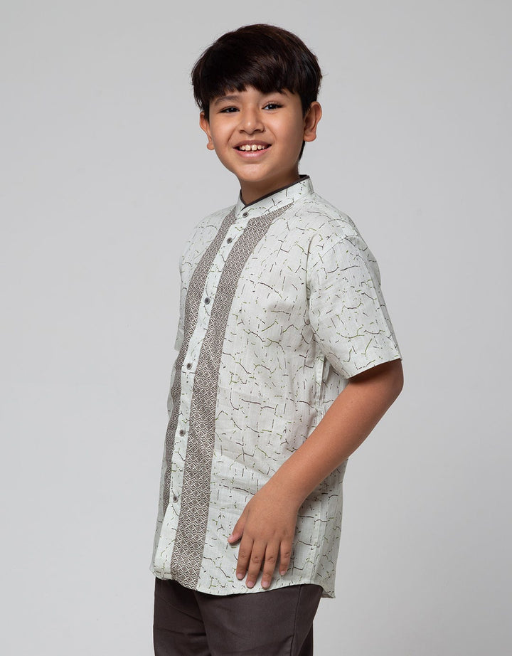 Aero Setelan  Baju Muslim Koko Print Slub Big Flaz