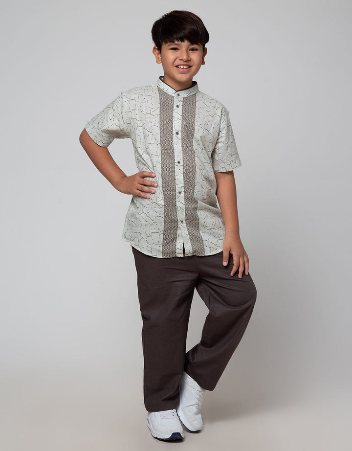 Aero Setelan  Baju Muslim Koko Print Slub Big Flaz