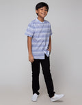 Aero Short Sleeve Shirt Koko Stripe Blue