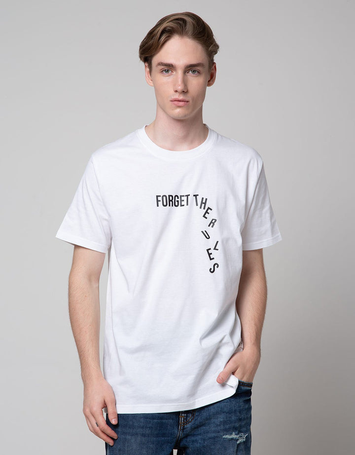 T Zone Short Sleeve T-Shirt Big Size Print Theme Reshaped Geometry - Forget