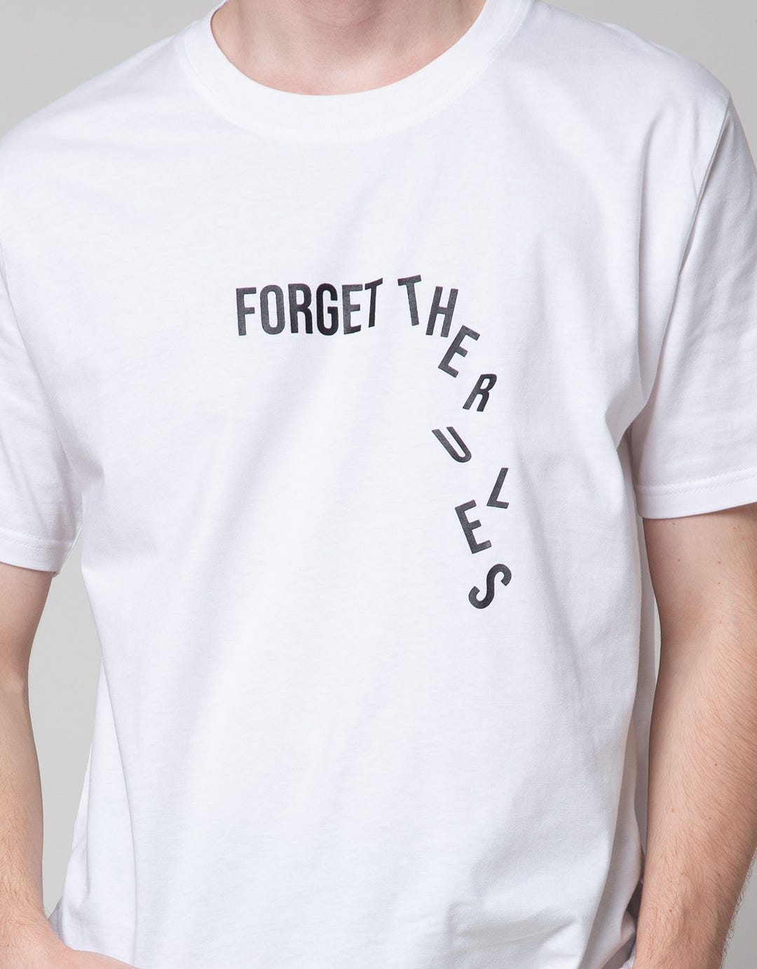 T Zone Short Sleeve T-Shirt Big Size Print Theme Reshaped Geometry - Forget