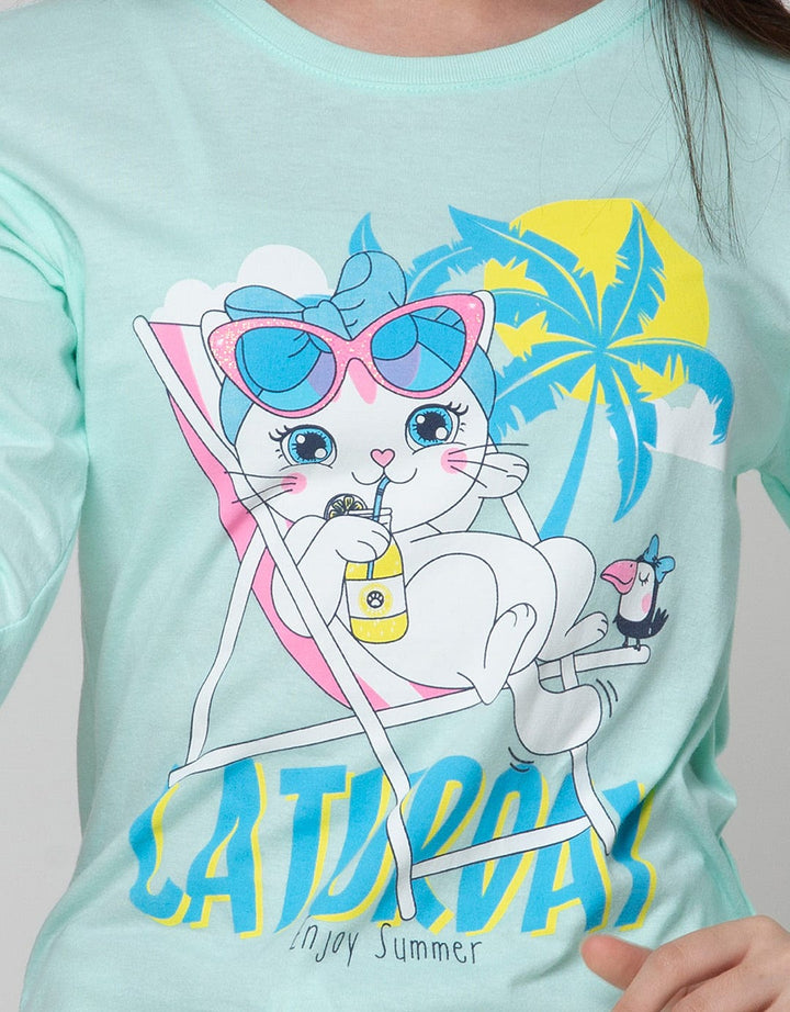 Aero Long Sleeve T-Shirt Print Caturday