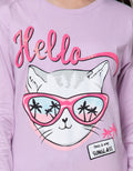 Aero Long Sleeve T-Shirt Print Cat Glasses Beach