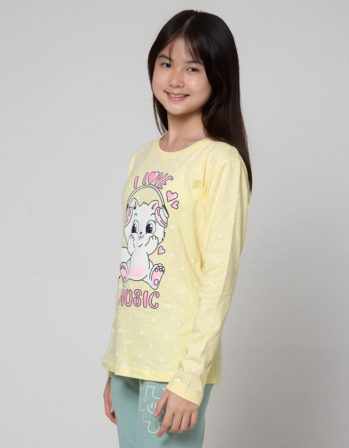 Aero Long Sleeve T-Shirt Cat Love Music