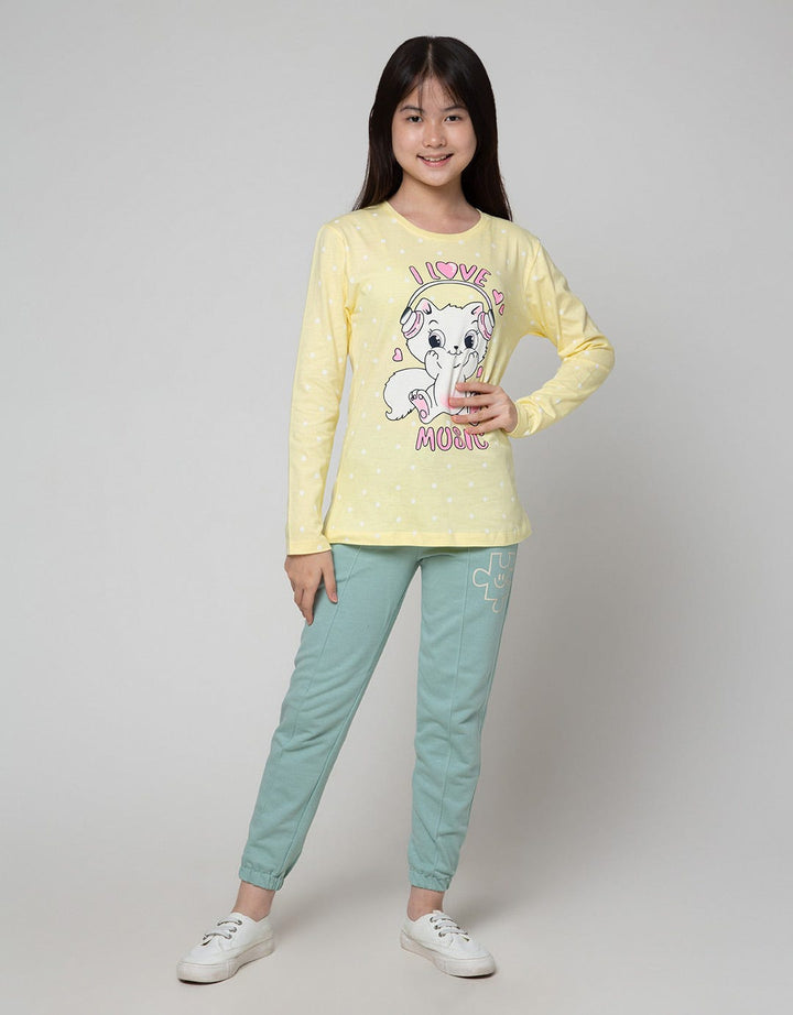 Aero Long Sleeve T-Shirt Cat Love Music