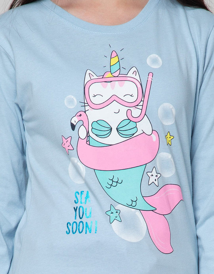Aero Long Sleeve T-Shirt Caticorn Sea