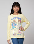 Aero Long Sleeve T-Shirt Print Anime Girl Braids