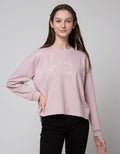 Nevada Typo Print Sweater Wanita
