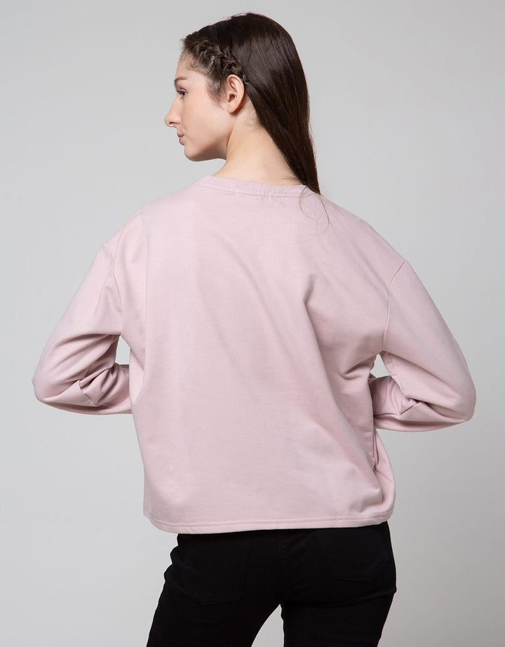 Nevada Typo Print Sweater Wanita