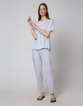 Nevada Short Sleeve Pyjama Pants Stripe Rainbow