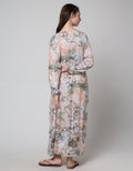 St. Yves Combi Leaf Maxi Dress Wanita
