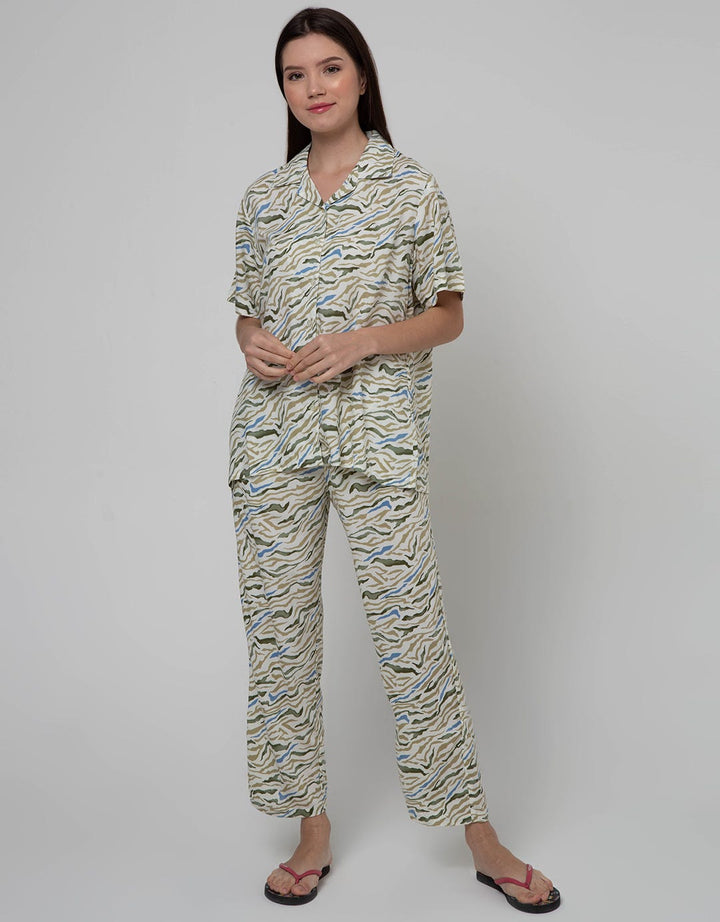 St. Yves Short Sleeve Pajama Pants Abstract