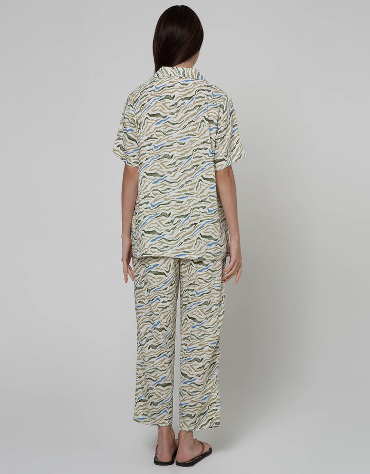 St. Yves Short Sleeve Pajama Pants Abstract