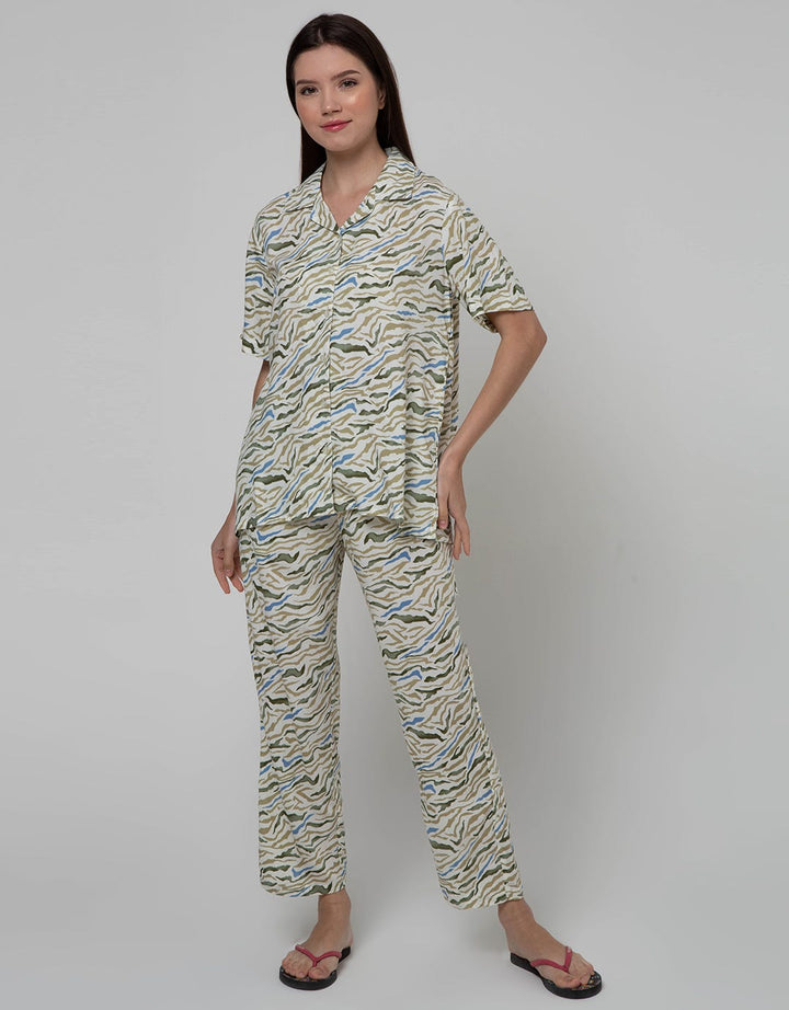 St. Yves Short Sleeve Pajama Pants Abstract