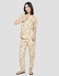 St. Yves Short Sleeve Pyjama Pants Forest Flower