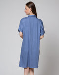 St. Yves Short Sleeve Midi Dress Solid Lina