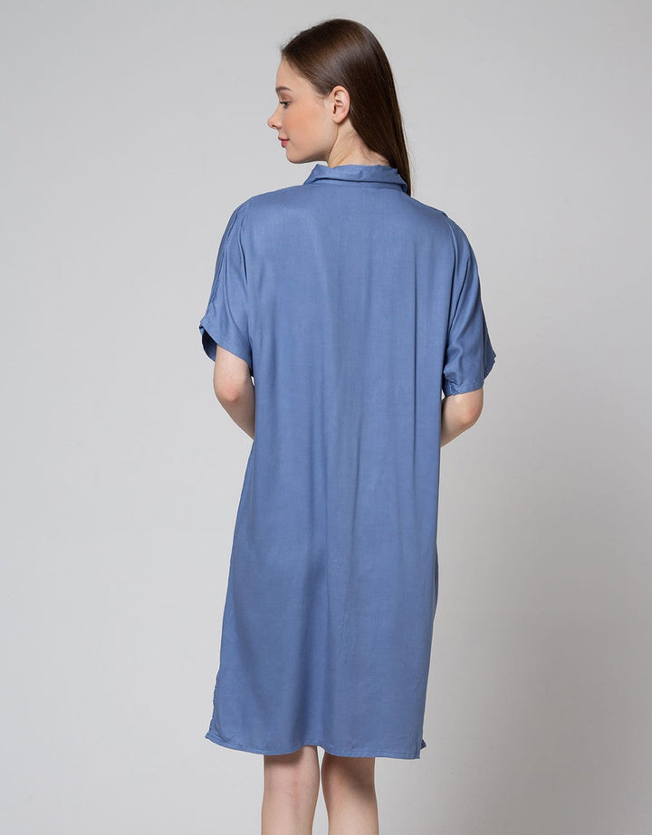 St. Yves Short Sleeve Midi Dress Solid Lina