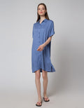 St. Yves Short Sleeve Midi Dress Solid Lina
